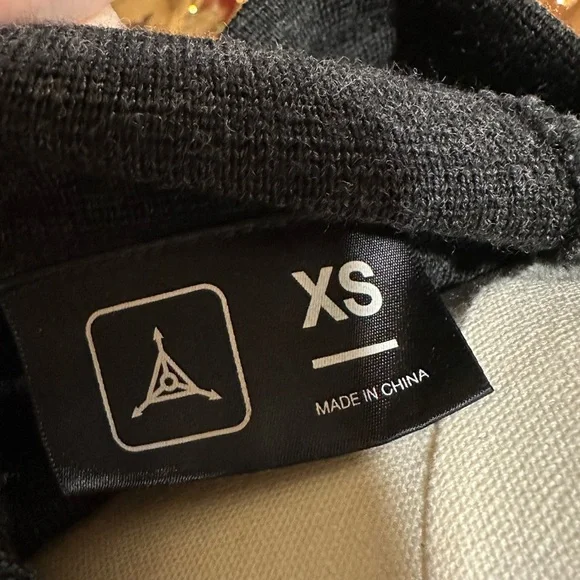 Triple Aught Design Wool Black Zip-Up Hoodie size XS - Picture 4 of 5